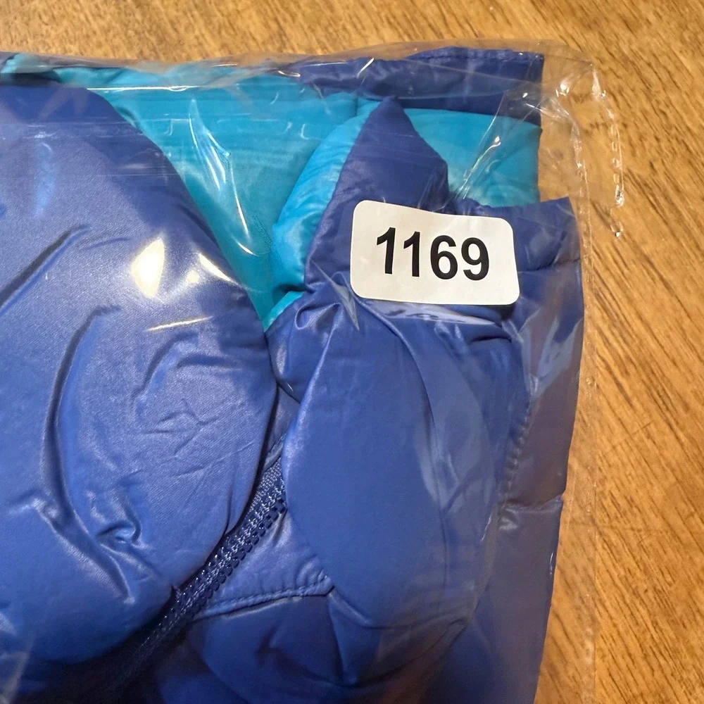 Bernardo Goose Down Lightweight Puffer Quilted Layer Blue Zip‎ Up Vest Women's M - Picture 11 of 13